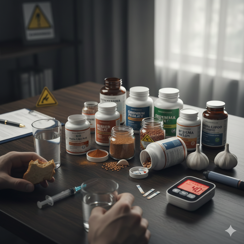 مكملات غذائية قد تُخفض سكر الدم بشكل خطِر… احذر جمعها مع أدوية السكري