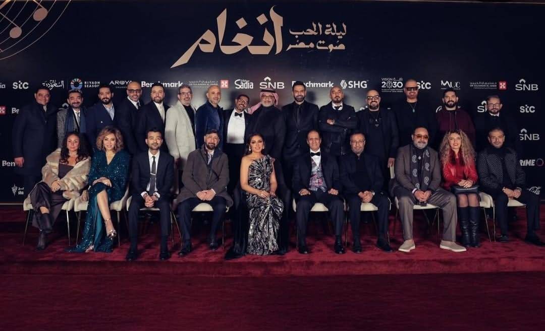 مدين يشيد بليلة أنغام في الرياض ويشارك صناع الموسيقى احتفال 