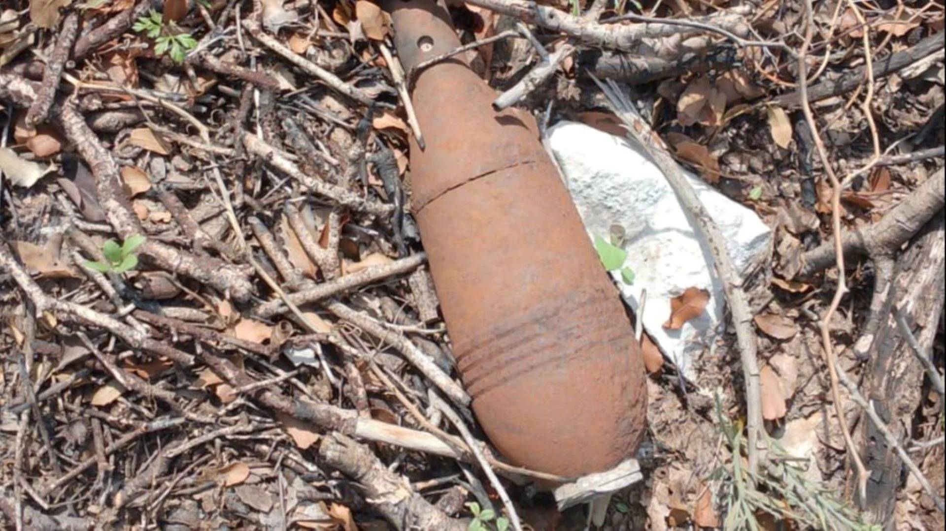 قذيفة هاون من مخلفات الحرب في تحوم