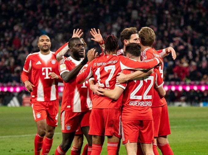 البطولات الأوروبية... 8 أهداف لبايرن ميونيخ في مرمى فولفسبورغ