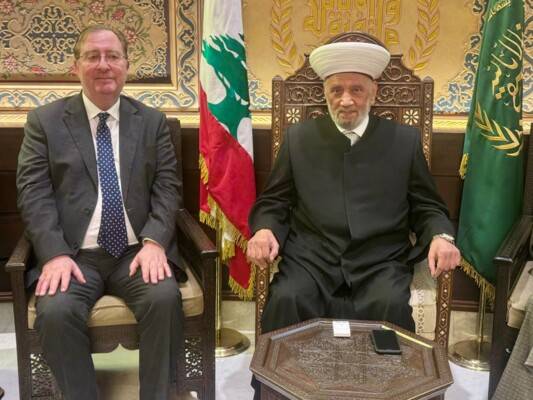 دريان التقى سفير بريطانيا