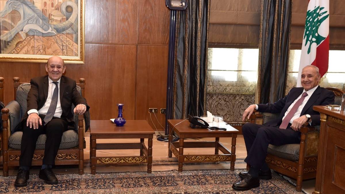 لودريان زار السراي وعين التينة
بري: لبنان التزم وملتزم بـ1701