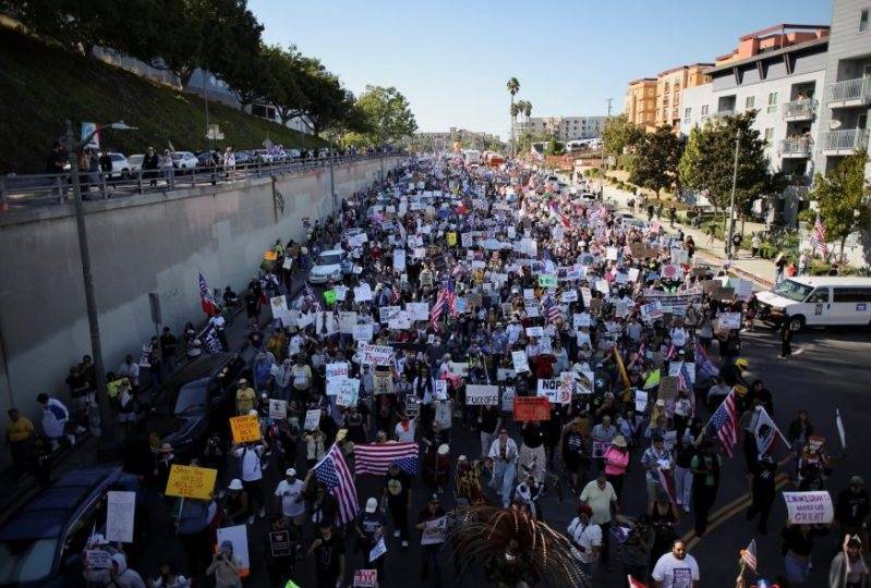احتجاجات واسعة في أميركا ضد سياسات ترامب للهجرة