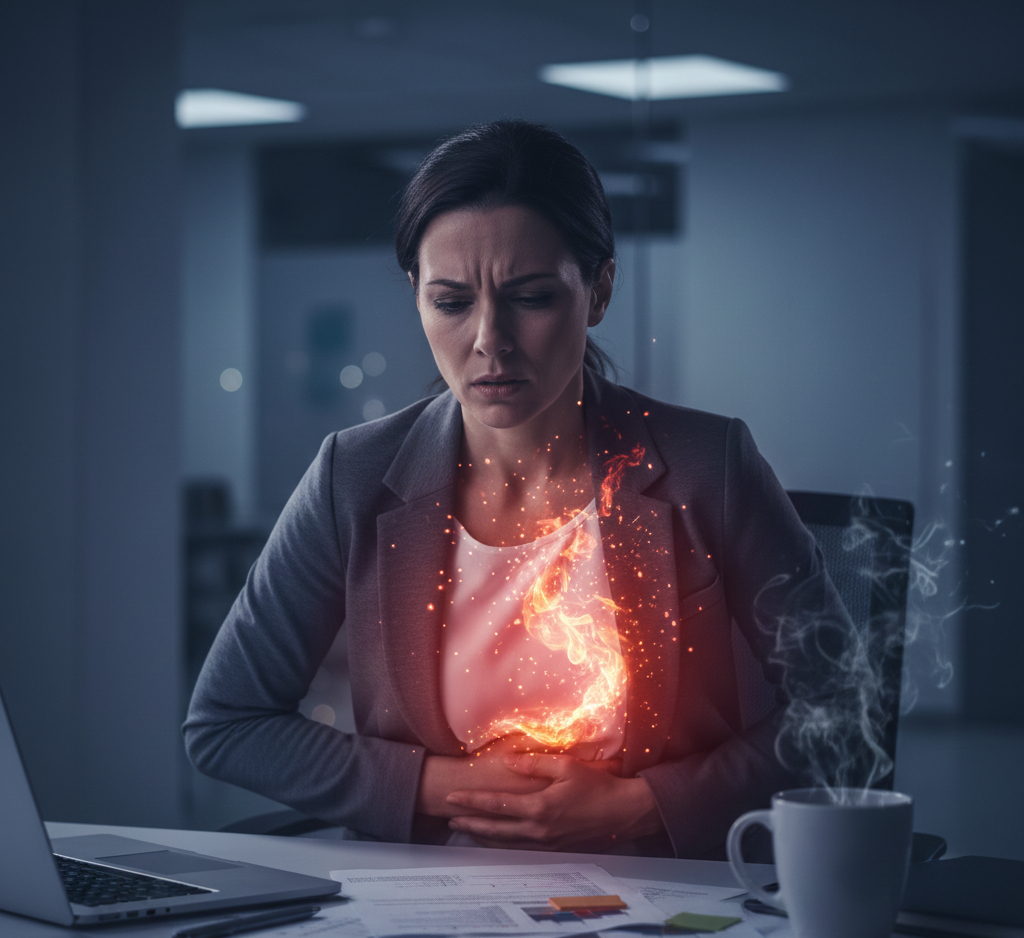 من التوتر الى الإرتجاع المعدي المريئي... حلقة مفرغة تهدّد صحّة الجهاز الهضمي!