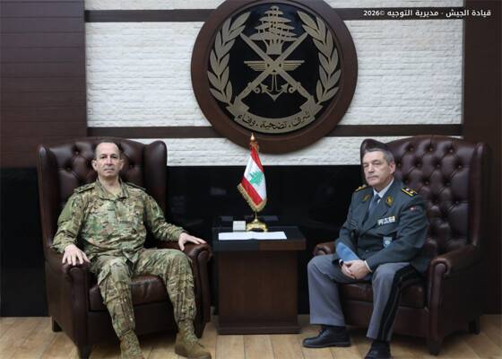 رئيس هيئة مراقبي الهدنة في الشرق الأوسط
بحث مع عون وهيكل الأوضاع