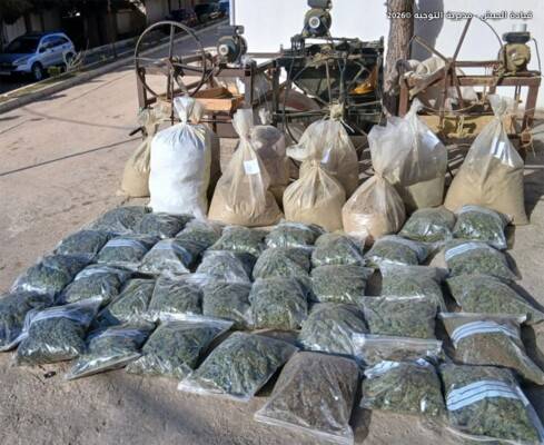 الجيش: عمليات دهم وتوقيف مواطنَين وضبط آلات
لتصنيع المخدرات في بوداي - بعلبك وببنين- عكار