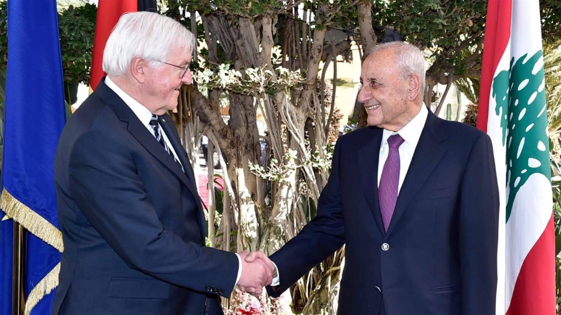 بعد لقائه شتاينماير.. بري يحذر: "إسرائيل" تتحدى القرار 1701!