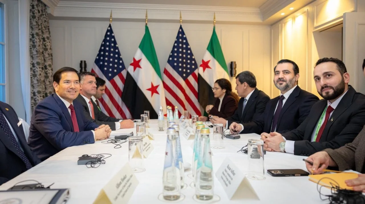 الشيباني وعبدي يلتقيان وزير الخارجية الأميركي في ميونيخ