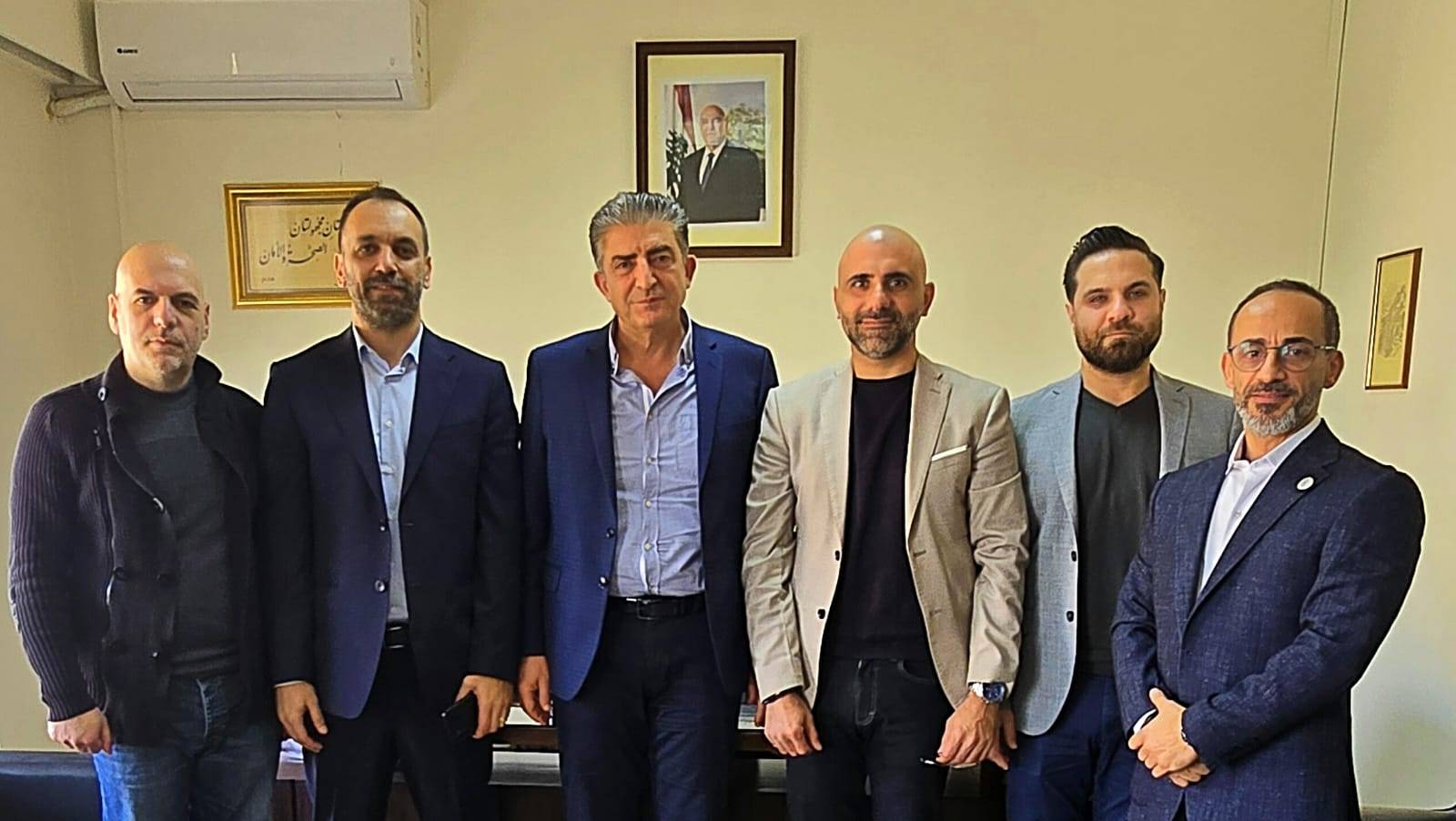 وفد من نقابة موظفي الخلوي يزور مدير التفتيش والمراقبة في الصندوق الوطني للضمان