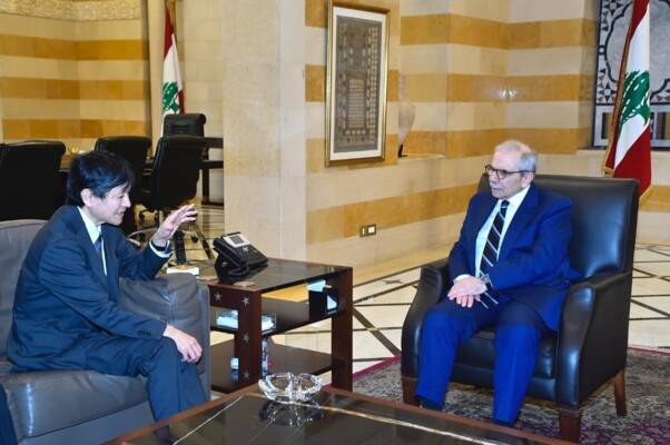 سلام استقبل سفير اليابان وتسلم دعوة إفطار من 