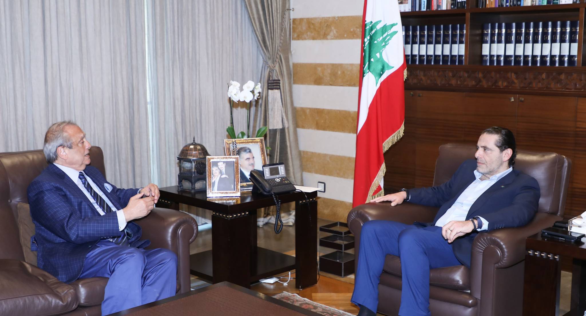الحريري يستقبل حبيب ويشيد بنشاط مصرف الإسكان