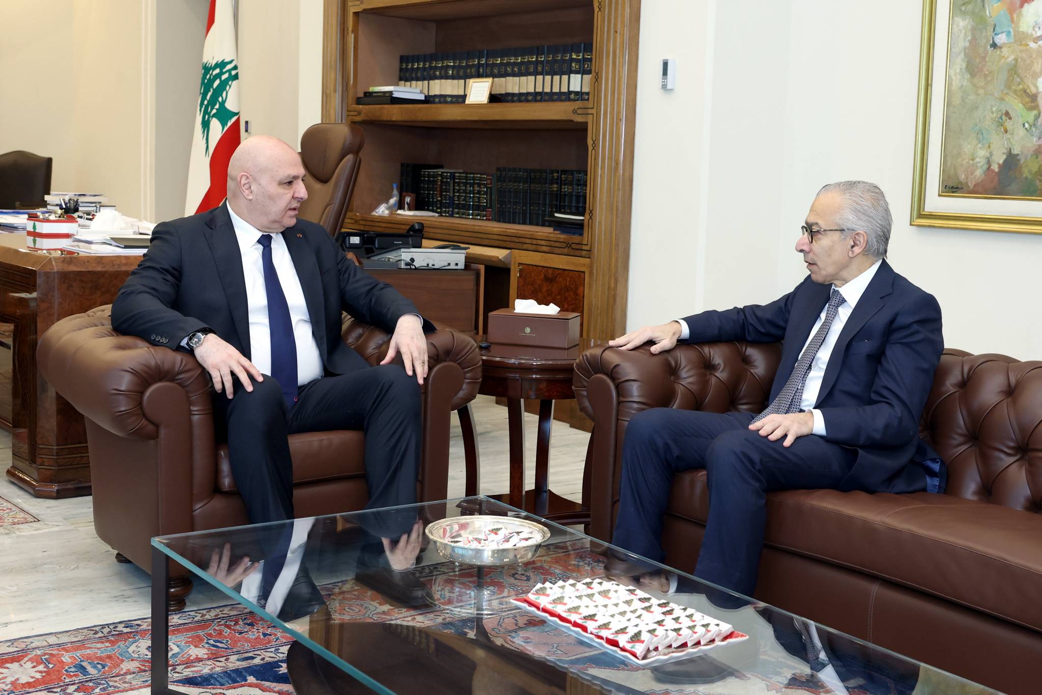 البساط يطمئن عون: الأمن الغذائي مضمون والأسعار تحت المراقبة
