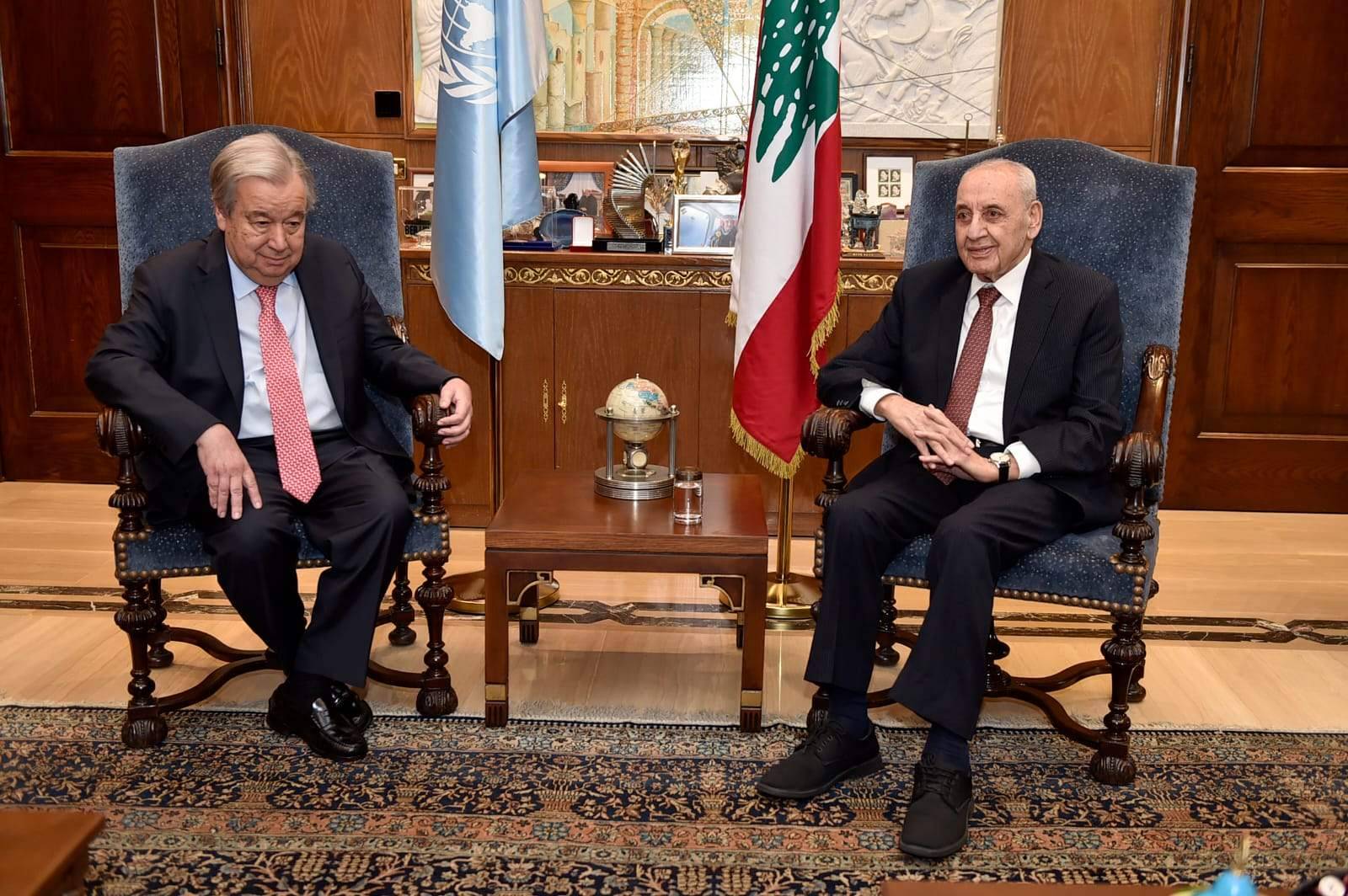 لقاء بري وغوتيريش.. التمسّك باتفاق تشرين 2024 ودعوة أممية لوقف القتال