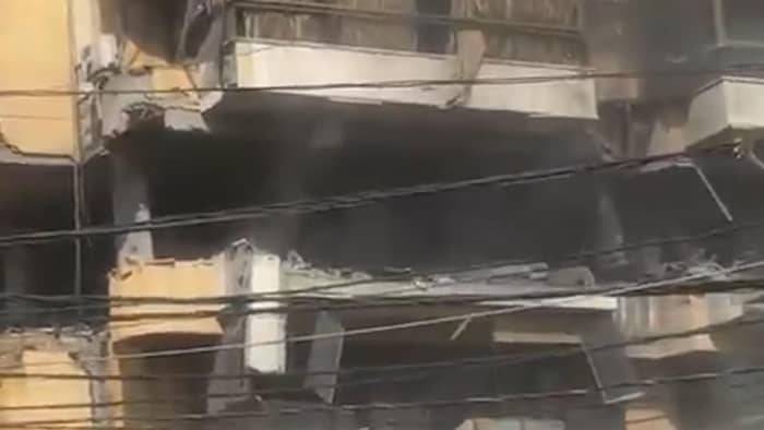 بالفيديو... غارة تستهدف شقة في الضاحية