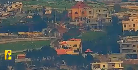 بالفيديو: حزب الله يستهدف تموضع لجنود إسرائيلين في الطيبة