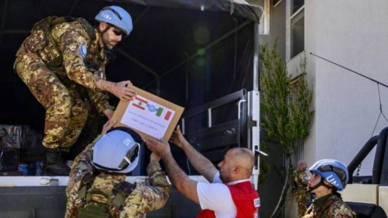 "اليونيفيل" توزّع مساعدات طبية إيطالية للنازحين من جنوب لبنان