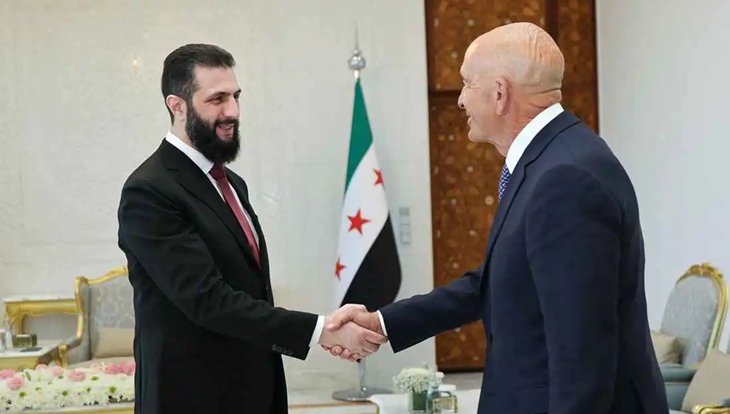 الشرع يبحث مع المبعوث الأميركي تطورات سوريا والمنطقة