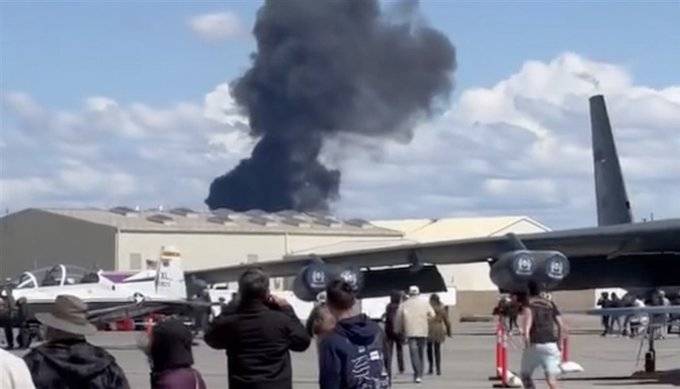 "رويترز": تحطم طائرتين أميركيتين من طراز EA-18G خلال عرض جوي