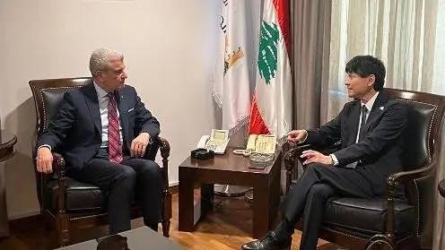 عيسى الخوري وكنجي بحثا في آفاق التعاون الصناعي بين لبنان وطوكيو