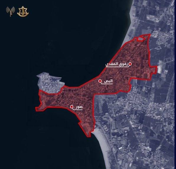 تهديد اسرائيلي لمدينة صور ومخيماتها