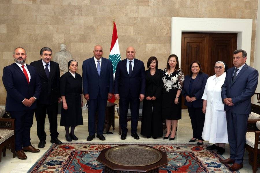المجلس الوطني للخدمة الاجتماعية يطلع عون على أوضاع المؤسسات الرعائية