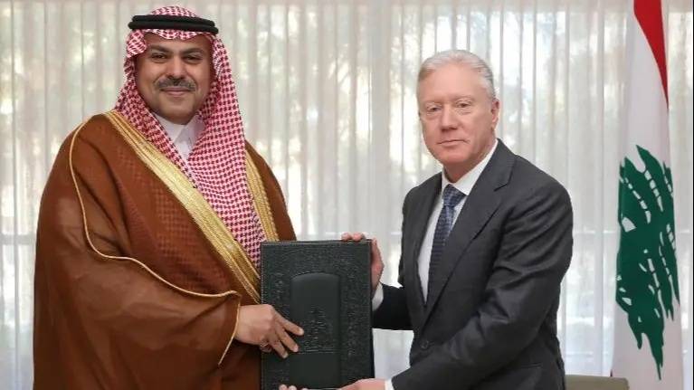 رجي يتسلّم أوراق اعتماد السفير السعودي الجديد