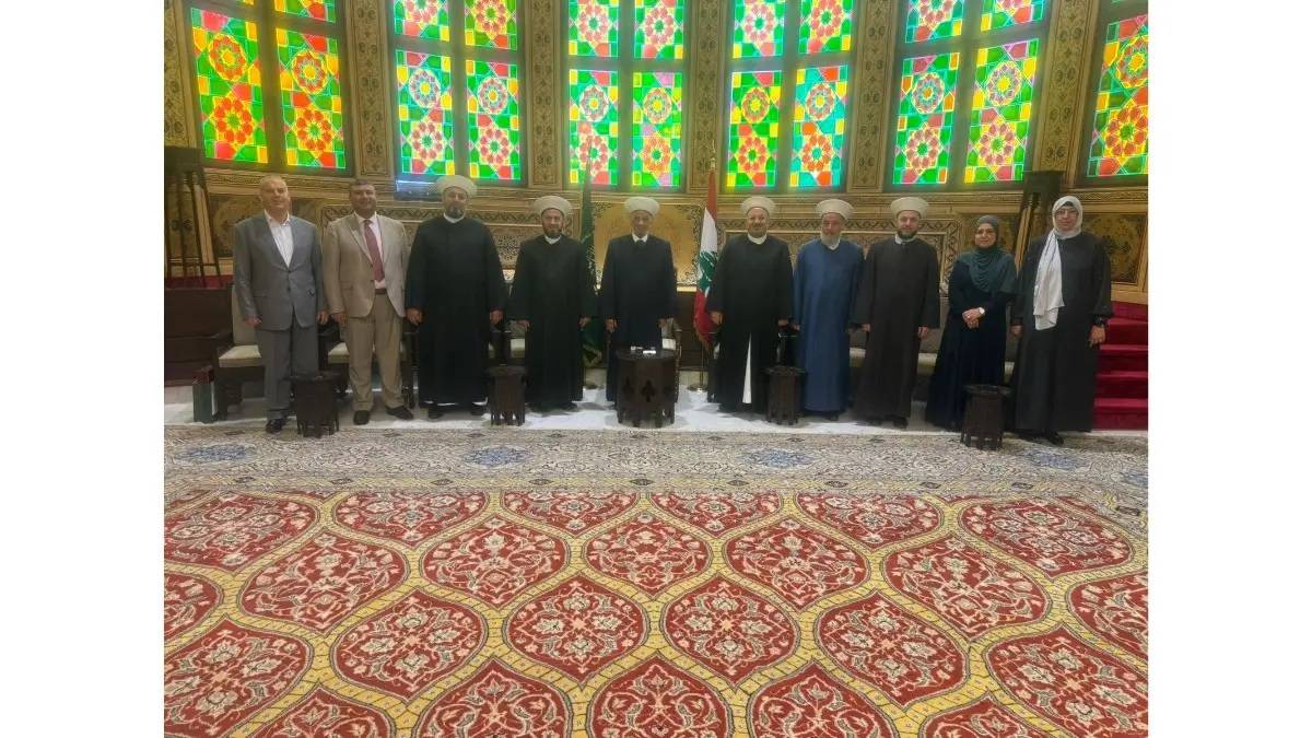 دريان يستقبل مفتي زحلة والبقاع