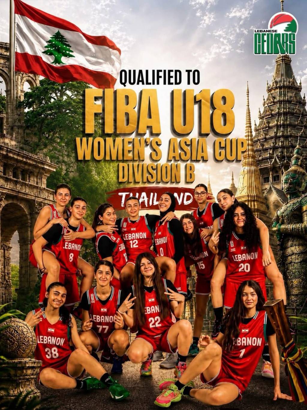 سلة:منتخب لبنان للاناث ( تحت ١٨ سنة) تأهل للمشاركة في بطولة آسيا بتموز المقبل