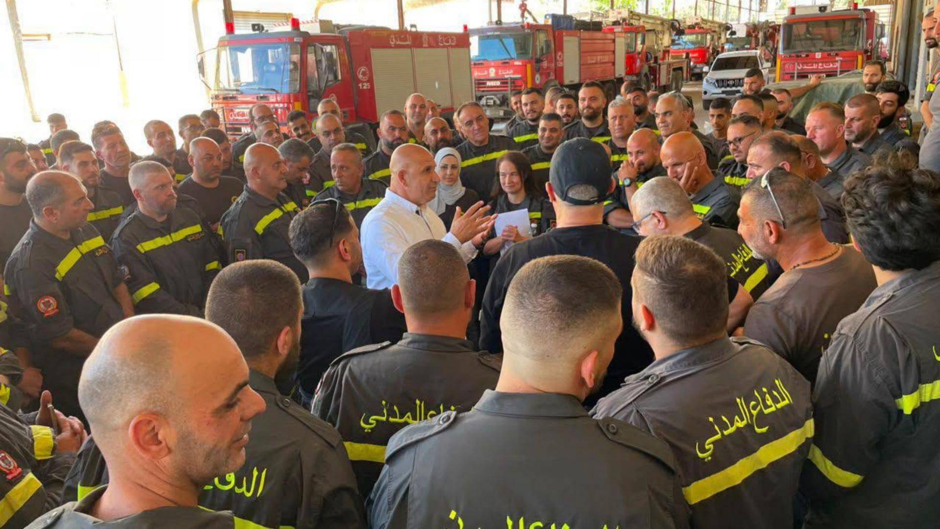 خريش لعناصر الدفاع المدني: التدريب أساس الجهوزية لمواجهة التحديات