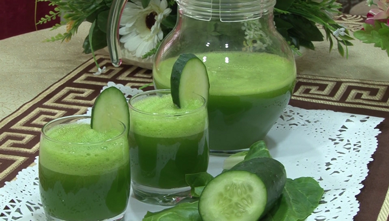 فوائد صحية لمشروب السبانخ مع الخيار