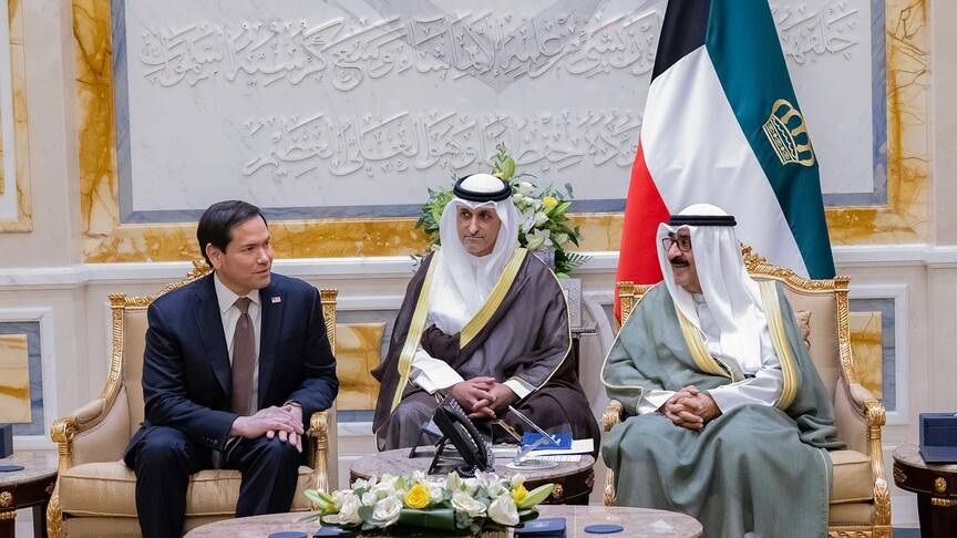 أمير الكويت وروبيو يبحثان تعزيز أمن واستقرار الشرق الأوسط