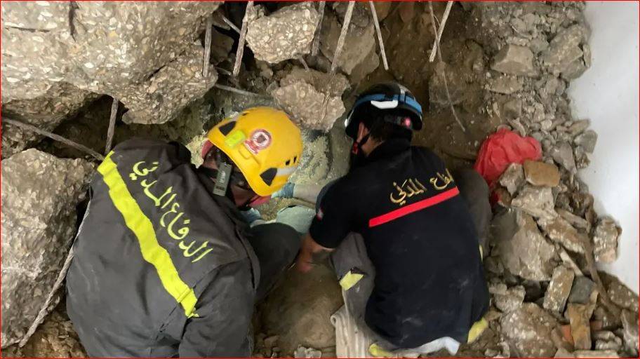 الدفاع المدني يواصل البحث عن مفقودين في النبطية