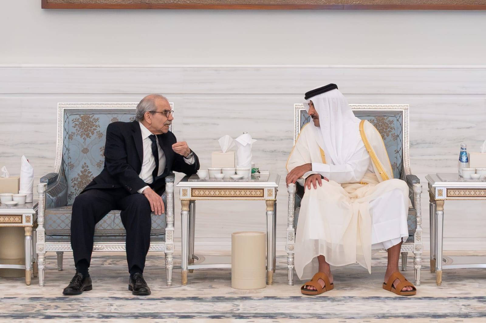 سلام في الدوحة معزّيًا بوفاة الأمير الوالد الشيخ حمد بن خليفة آل ثاني