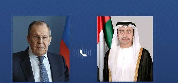 بن زايد ولافروف يبحثان تطورات الشرق الأوسط وجهود تعزيز الاستقرار
