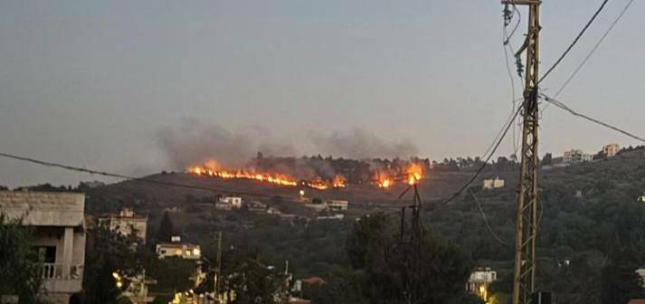 بالصورة: الجيش الإسرائيلي أحرق محمية طبيعية في برعشيت