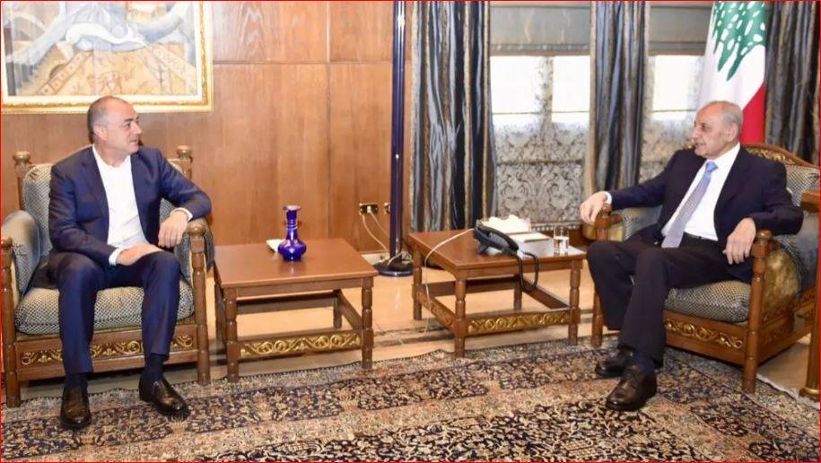 بري بحث مع بو صعب المستجدات والاعتداءات الإسرائيلية