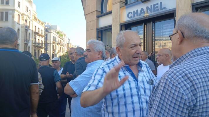 اعتصام العسكريين المتقاعدين وروابط القطاع العام في رياض الصلح