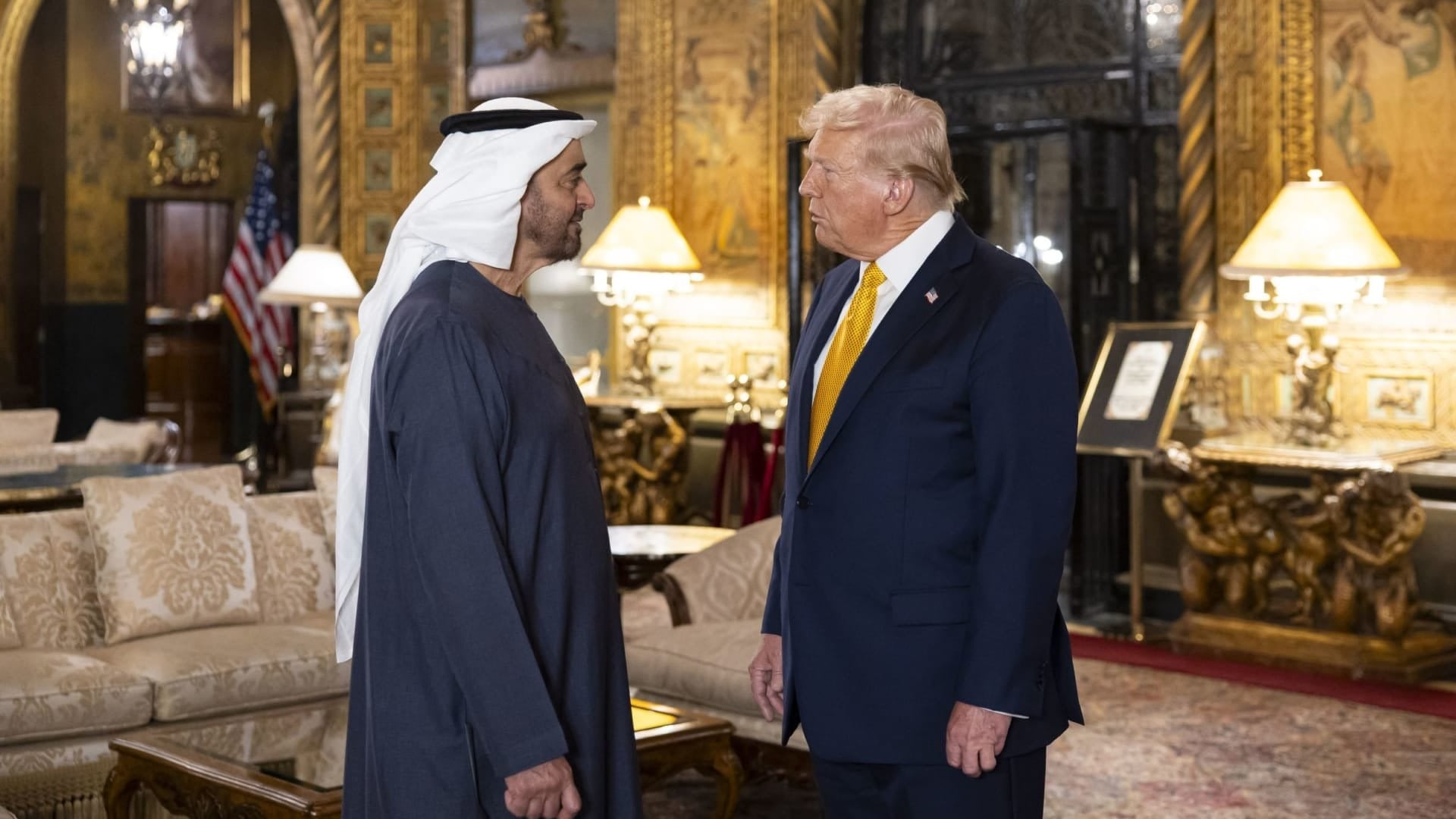 ترامب يبحث مع محمد بن زايد التعاون والتطورات في الشرق الأوسط