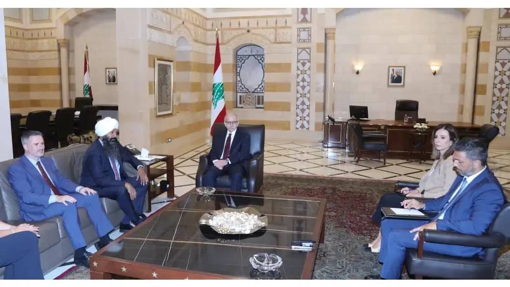 سلام يبحث مع وزير الدولة الكندي دعم عودة أهالي الجنوب وتعزيز التعاون