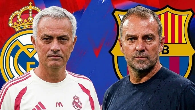 قبل الكلاسيكو.. مورينيو وفليك في أول صدام على جائزة الدوري الإسباني