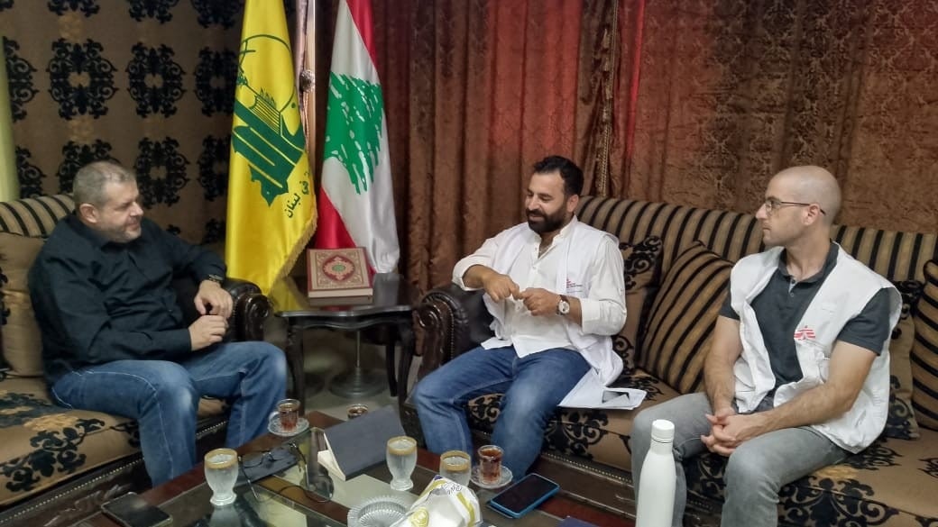 حزب الله يبحث مع "أطباء بلا حدود" في صيدا دعم القطاع الصحي وإغاثة النازحين