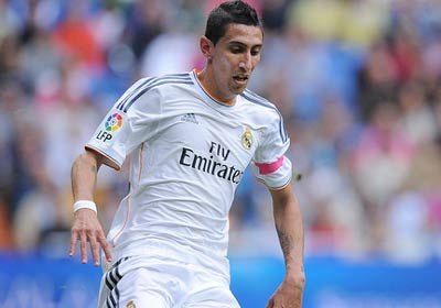 الجناح الأرجنتيني دي ماريا يصل
للمباراة رقم 150 مع ريال مدريد