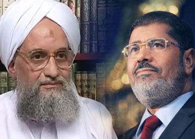 تعهّد خلالها لزعيم القاعدة بإقامة حُكم طالباني في مصر وتفتيت القوّات المسلّحة
أربع مُكالمات مع الظواهري تُهدّد بجرّ مُرسي إلى المشنقة