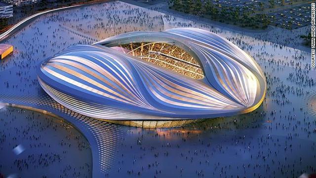 (CNN)-- زاد تصميم ملعب الوكرة في العاصمة القطرية والمقرر أن يحتضن مباريات كأس العالم 2022، والذي تم الكشف عنه في الآونة الأخيرة، من حدة الجدل المتنامي بشأن موجة "التصاميم الهندسية المتماوجة" للمنشآت في كل أصقاع الأرض ومن ضمنها منطقة الخليج.