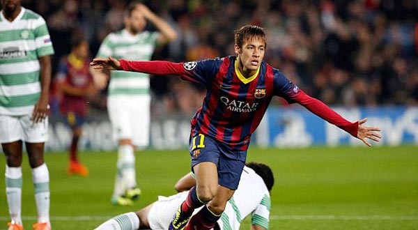 هاتريك نيمار تقود برشلونة لفوز كاسح على حساب سلتيك