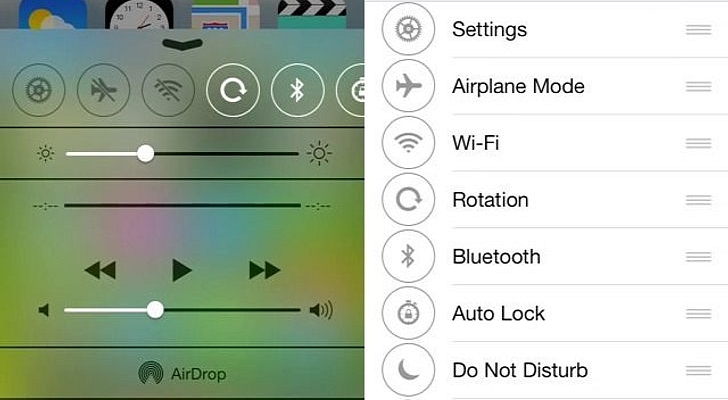 FlipControlCenter على جيلبريك iOS 7 تسمح بتخصيص مركز التحكم