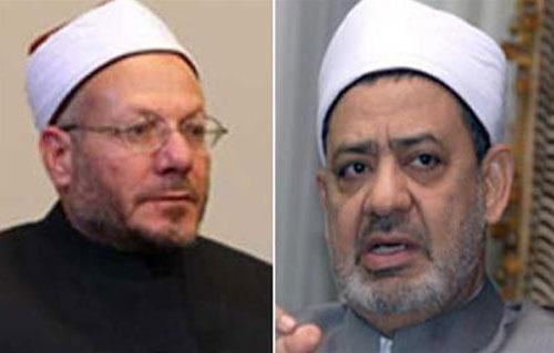  شيخ الأزهر والمفتي يهنئان بابا الاقباط بالميلاد