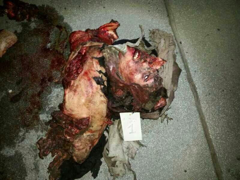 صورة اشلاء الانتحاري لمتفجرة حارة حريك 