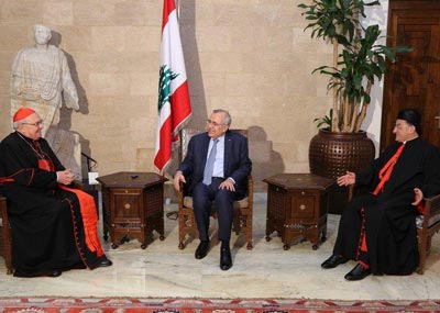 ساندري نقل لسليمان في حضور الراعي حرص الكرسي
الرسولي على الاستقرار والوحدة الوطنية في لبنان