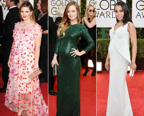 4 نجمات بأربع فساتين حمل مختلفة في حفل Golden Globes 2014
